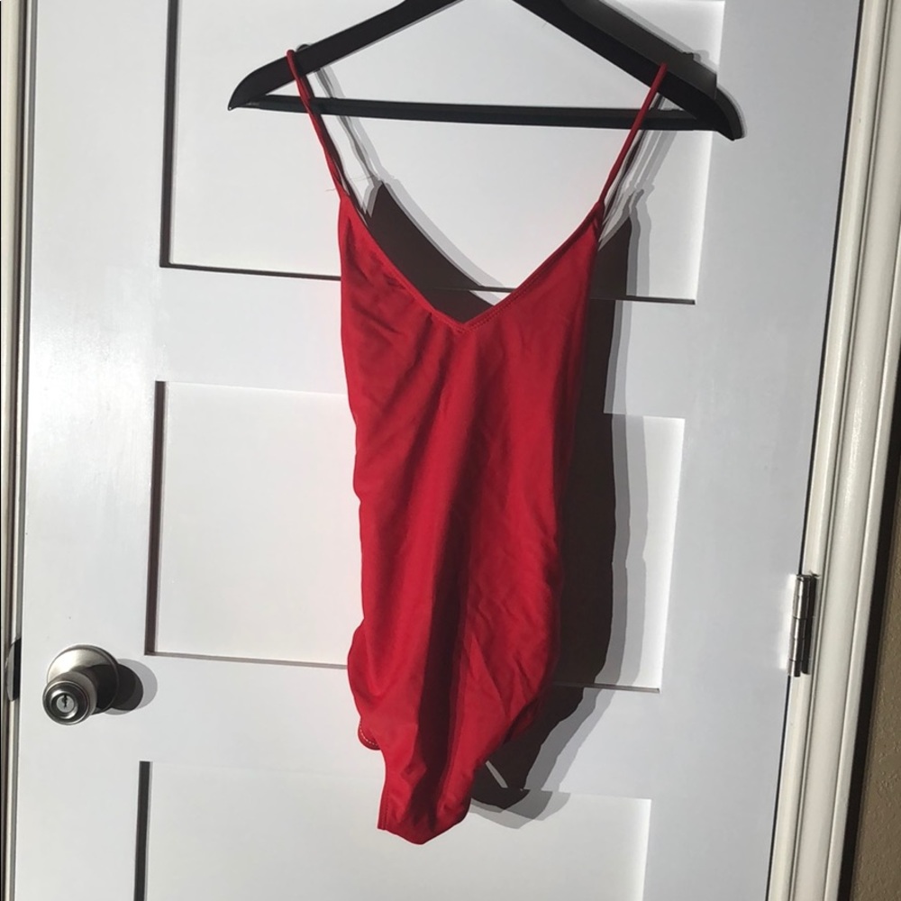 Red swimsuit